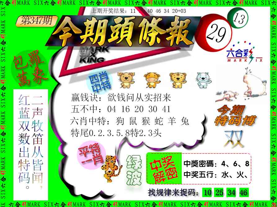 347期今期头条报[图]