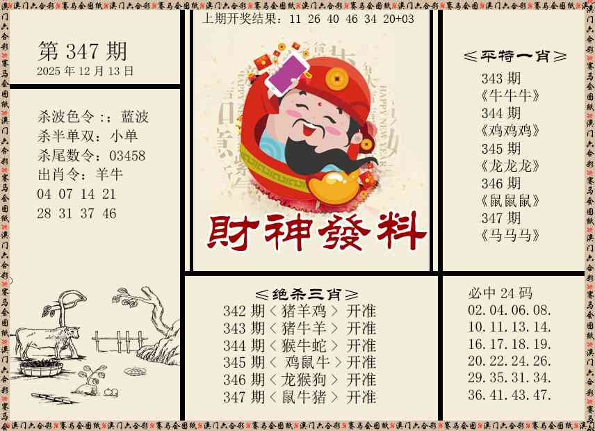 347期财神发料[图]