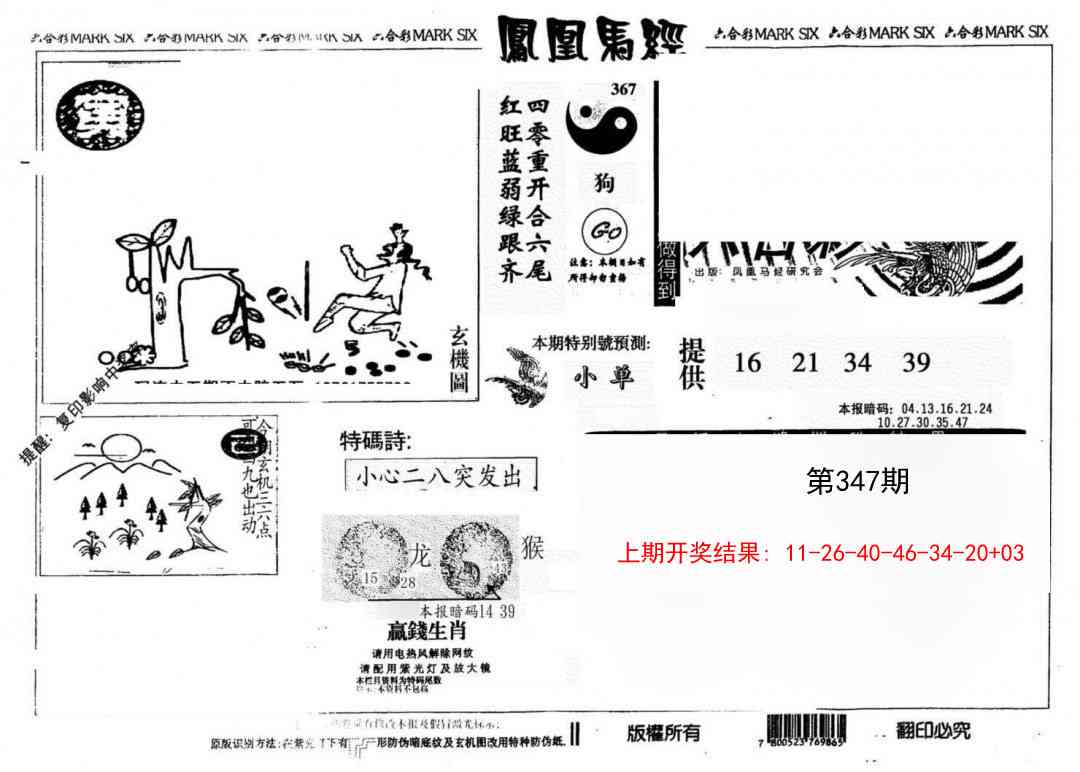 347期另版凤凰马经[图]